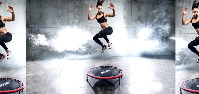 Athletes training with Sidea fitness trampolines and med ball rebounders
