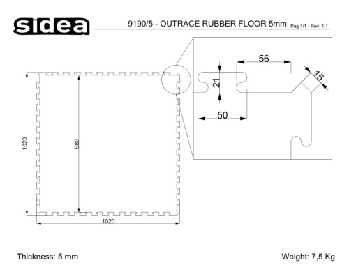 9190_5 - Outrace Rubber Floor 5mm