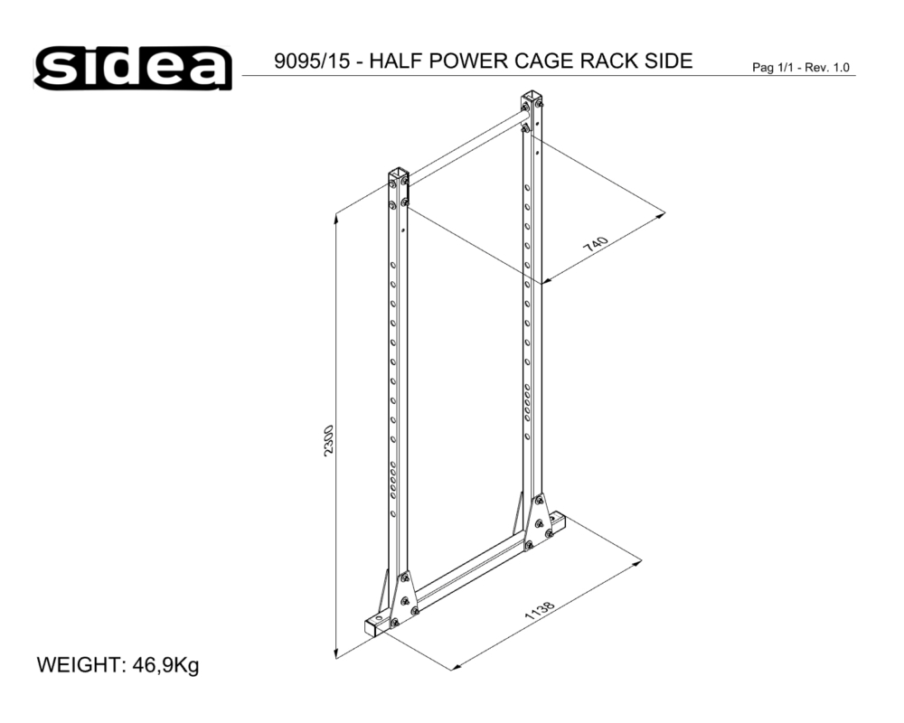 9095_15 - HALF POWER CAGE RACK SIDE