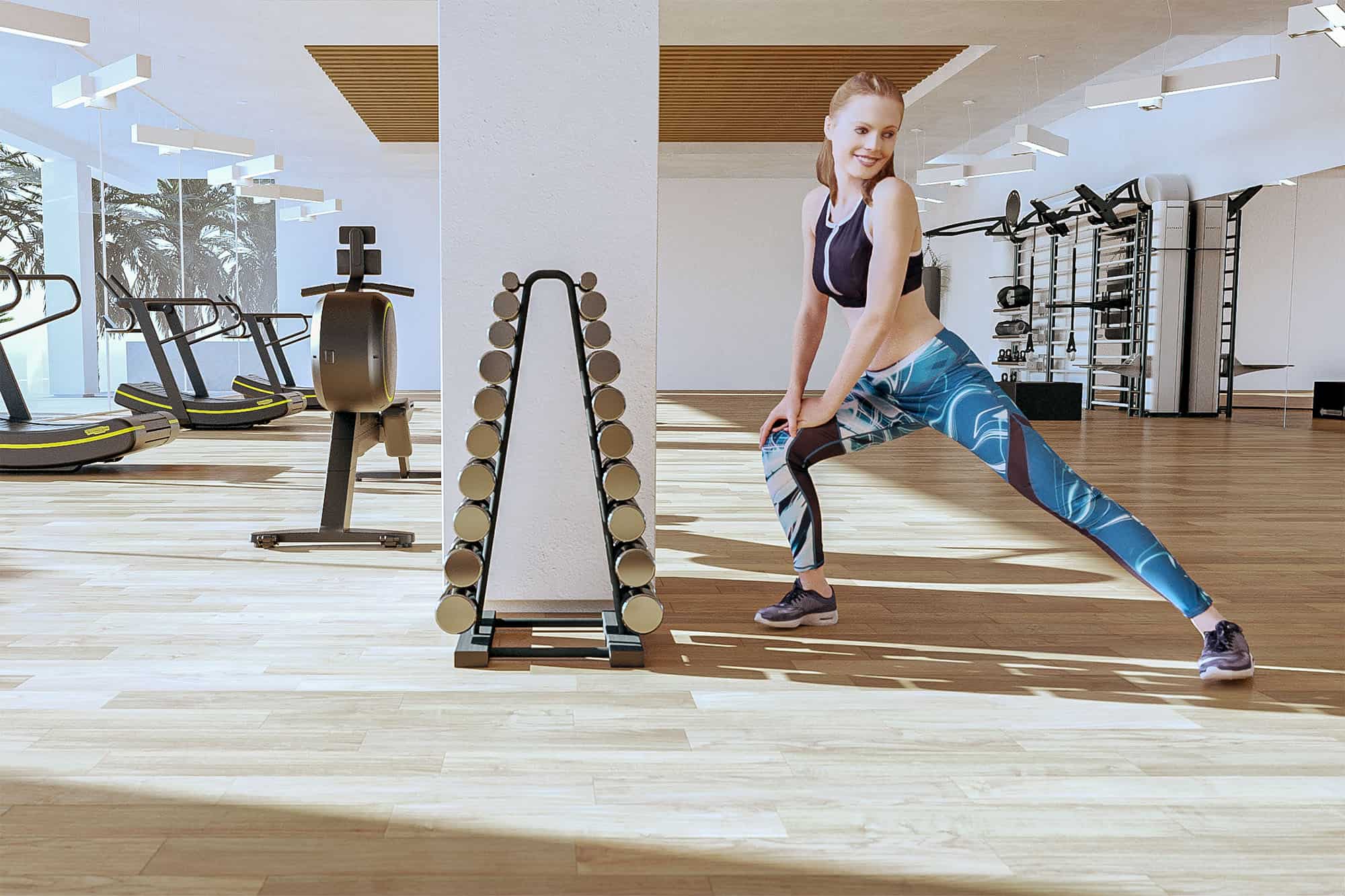 1156 - PYRAMID DUMBBELLS RACK